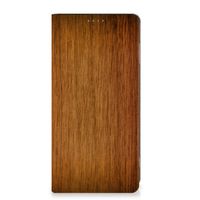 Motorola Moto G53 Book Wallet Case Donker Hout - thumbnail