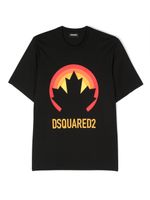 DSQUARED2 KIDS t-shirt en coton à logo imprimé - Noir