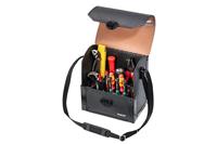 Parat Gereedschapstas Top Line Mini (lege gereedschapskoffer, incl. 17 insteekvakken voor gereedschap, materiaal Con - parel/rundleer, tas met steekslot, afmetingen 25 x 27 x 17 cm)