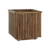 Home ESPRIT Bloempot van teakhout, 34,5 x 34,5 x 37 cm