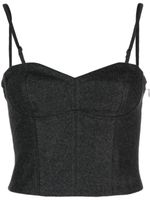 Forte Forte haut-bustier à coupe crop - Gris