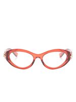 Gucci Eyewear lunettes de vue à monture papillon transparente - Rouge