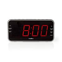Digitale Wekkerradio - LED-Scherm - 1x 3,5 mm Audio-Input - Tijdprojectie - AM/FM - Snoozefunctie - Slaaptimer - Aantal alarmen: 2 - Zwart