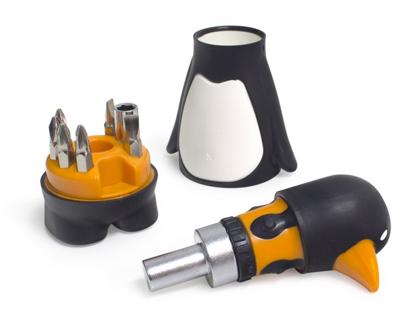 Balvi schroevendraaier Penguin 12 cm ABS/RVS 7 delig zwart/wit Balvi schroevendraaier Penguin 12 cm ABS/RVS 7 delig zwart/wit