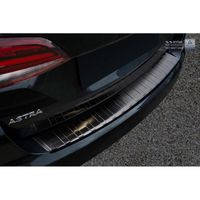 Zwart RVS Bumper beschermer passend voor Opel Astra K Sportstourer 2016- 'Ribs' AV245044 - thumbnail