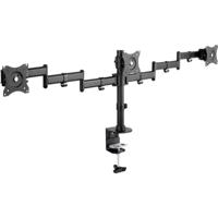 Digitus DA-90362 Monitor-tafelbeugel 3-voudig 38,1 cm (15) - 68,6 cm (27) Zwart Draaibaar, In hoogte verstelbaar, Kantelbaar, Zwenkbaar, Roteerbaar