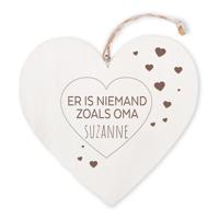 Houten hart voor oma graveren