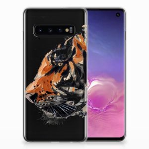 Hoesje maken Samsung Galaxy S10 Watercolor Tiger