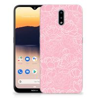 Nokia 2.3 TPU Case White Flowers - thumbnail