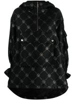 LIU JO veste zippée à logo en jacquard - Noir