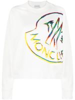 Moncler sweat à logo imprimé - Blanc