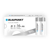 BLAUPUNKT AA alkalinebatterijen, verpakking van 16, voor wandklokken en tv-afstandsbedieningen, LR6BPO/16CP