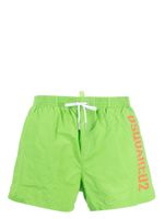 DSQUARED2 short de bain à logo imprimé - Vert