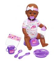 Simba babypop Newborn baby junior 43 cm paars 8 delig