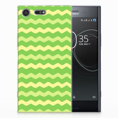 Sony Xperia XZ Premium TPU bumper Waves Green