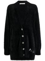 Philosophy Di Lorenzo Serafini cardigan en fausse fourrure à logo brodé - Noir