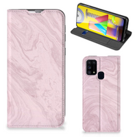 Samsung Galaxy M31 Standcase Marble Pink - Origineel Cadeau Vriendin - thumbnail