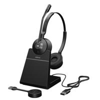 Engage 55 Stereo headset MS, Link 400a DECT-adapter USB-A, Engage 55 Deskstand, 1,2 m USB-C naar USB-A kabel, draagtas, garantie en waarschuwing (veiligheidsfolders)