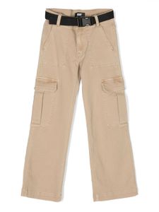 Dkny Kids pantalon droit à taille ceinturée - Tons neutres