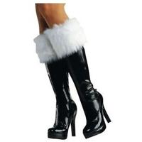 2x Kerstman laarzen bontrandje   -