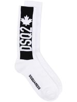 DSQUARED2 chaussettes à design nervuré - Blanc