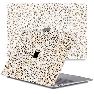 Lunso MacBook Pro 16 inch (2019) cover hoes - case - Leopard Rose Gold