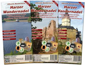 Wandelkaart Starterset Harzer Wandernadel, m. 1 Buch, m. 1 Buch, m. 3