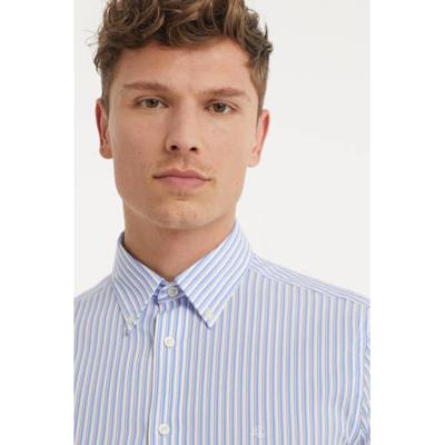 POLO Ralph Lauren gestreept slim fit overhemd blauw/wit