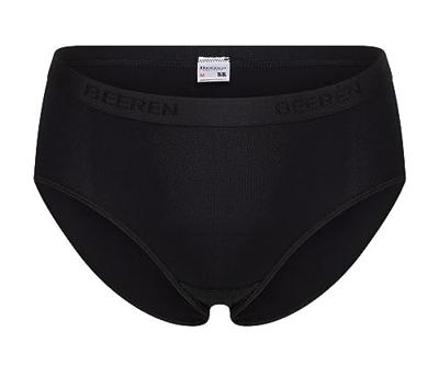 Beeren microfiber dames heup slip young - Dames onderbroek met badstof kruisje - L - Zwart