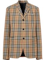 Burberry blazer ajusté à carreaux vintage - Tons neutres