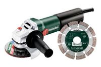 Metabo WQ 1100-125 SET | Haakse Slijper | 125mm | 1100 W | met snelspanmoer 610035920 - thumbnail