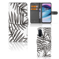 OnePlus Nord CE 5G Hoesje Leaves Grey - thumbnail