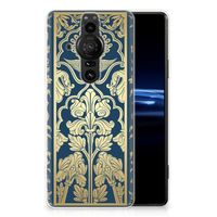 Sony Xperia Pro-I TPU Case Beige Flowers - thumbnail