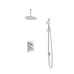 Hotbath Get Together IBS2ACR inbouwdouche met 3s handdouche, 15cm plafondbuis, 30cm hoofddouche en glijstang chroom