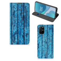 OnePlus 8T Book Wallet Case Wood Blue - thumbnail