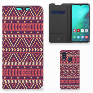 Samsung Galaxy A40 Hoesje met Magneet Aztec Paars