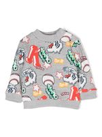 Kenzo Kids sweat en coton à imprimé graphique - Gris