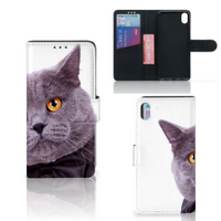 Xiaomi Redmi 7A Telefoonhoesje met Pasjes Kat - thumbnail