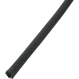 TRU COMPONENTS 1570910 BS1000-FR3 Gevlochten slang Zwart PET 12.70 tot 12.70 mm per meter