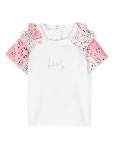 Liu Jo Kids t-shirt à logo brodé - Blanc