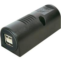 ProCar Aufbausteckdose Power USB Doppelsteckd USB aansluiting opbouw 2 voudig Stroombelasting (max.): 5 A Geschikt voor USB-A Stopcontact 12 V naar 5 V, 24 V