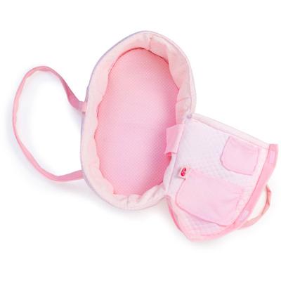 Berjuan draagtas babypop meisjes 38 cm textiel roze