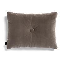 HAY Dot Cushion 1 Knoop Velours Kussen - Warmgrijs
