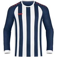 JAKO - Jersey Inter (Lange Mouw), Uniseks-Kind, Marineblauw/Wit/Vlam, 140