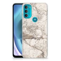 Motorola Moto G71 5G TPU Siliconen Hoesje Marmer Beige