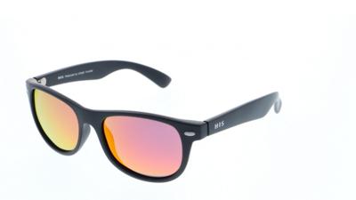 H.I.S zonnebril 50104 junior rechthoekig cat.3 zwart/oranje