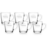 Theeglas graveren - 6 stuks