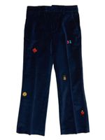 DSQUARED2 KIDS pantalon en coton à détail de patch - Bleu - thumbnail