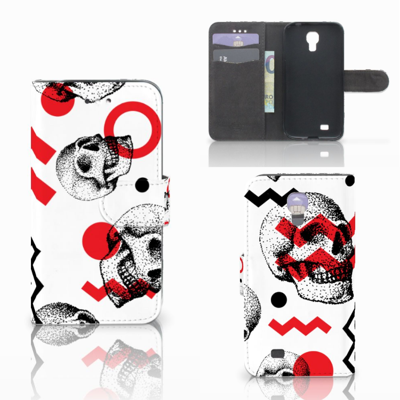 Telefoonhoesje met Naam Samsung Galaxy S4 Skull Red