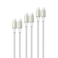 4smarts USB-C at USB-C cable PremiumCord 60W 3erSet white/silb